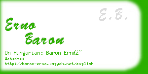 erno baron business card